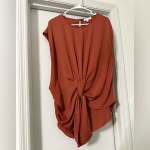 Gilli Rust Crinkle Knot Detail Top